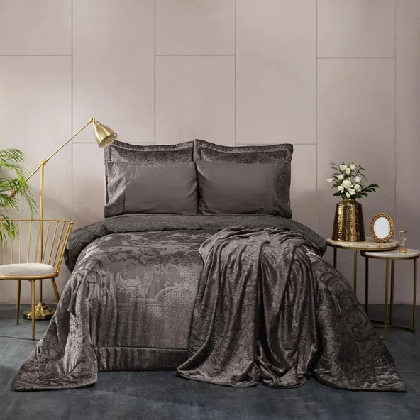 Karaca Home Valeria Best Antrasit 8 Parça Antrasit Çeyiz Seti ürün görseli 1