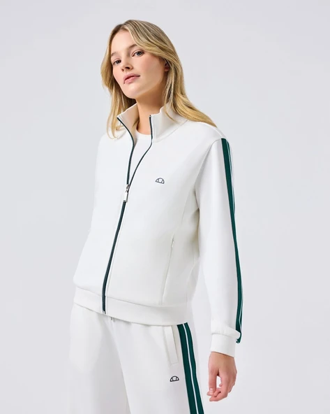 Ellesse 6SF1001-OF Kadın Fermuarlı Sweat - Kırık Beyaz ürün görseli 1