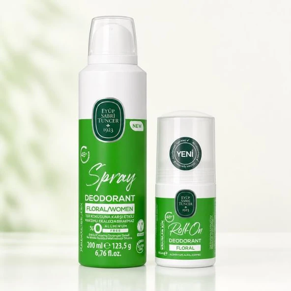 Eyüp Sabri Tuncer Kadın Floral Deodorant 200 ml + Floral Roll On 75 ml set ürün görseli 1