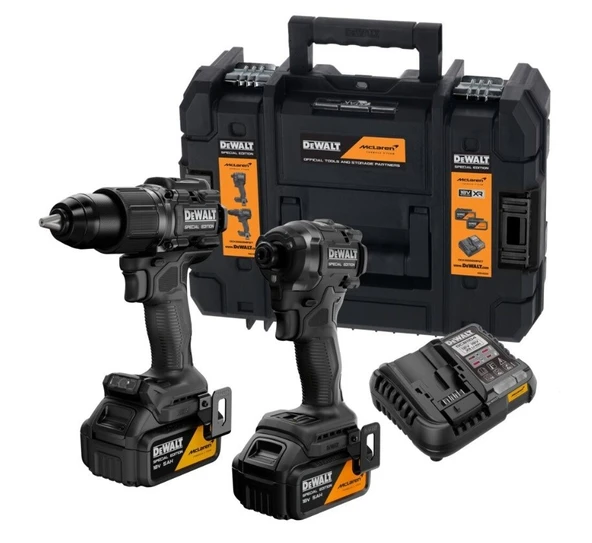Dewalt DCK2222MP2T Mclaren 2'li Akülü Kömürsüz Darbeli ve Vidalama Makine Seti (2x5Ah Akü) ürün görseli 1