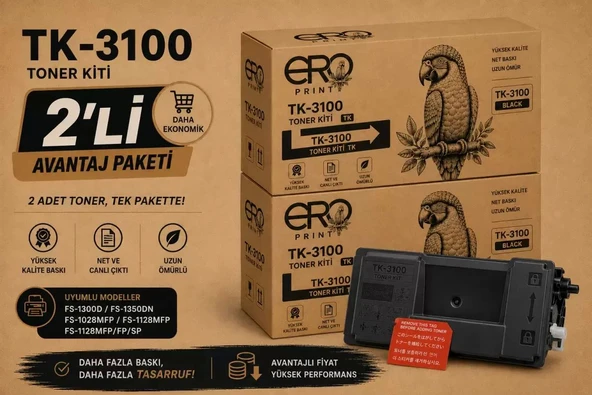 Kyocera ECOSYS M3040 Muadil Toner - 2'li Avantaj Paket ürün görseli 1