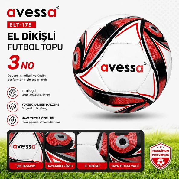 Avessa Elt-173 El Dikişli Futbol Topu No3 ürün görseli 1