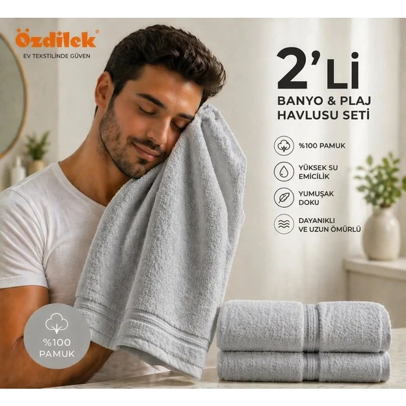Özdilek Belda Plaj Havlusu 70X140 cm %100 Pamuk  Büyük Boy Yumuşak Havlu  Yüksek Emici & Hızlı Kuruyan Deniz, Plaj, Havuz Havlusu ürün görseli 1
