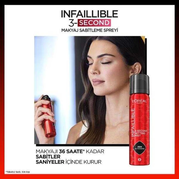 Loreal Paris Infaillible 3-Second Makyaj Sabitleme Spreyi - Resim 4