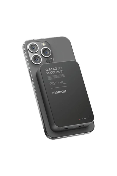 Momax Q.Mag X2 35W 20000mAh wireless battery pack (Black) MACBOOK ŞARJ ÖZELLİKLİ ürün görseli 1