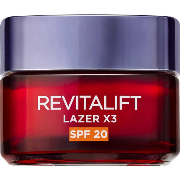 L'Oréal Paris Revitalift Lazer X3 Gkf20 Leke Ve Kırışıklık Karşıtı Bakım Kremi 50 ml ürün görseli 1