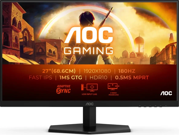 AOC 27G42E 27 180 Hz 0,5ms FreeSync HDR10 Fast IPS Oyuncu Monitörü ürün görseli 1