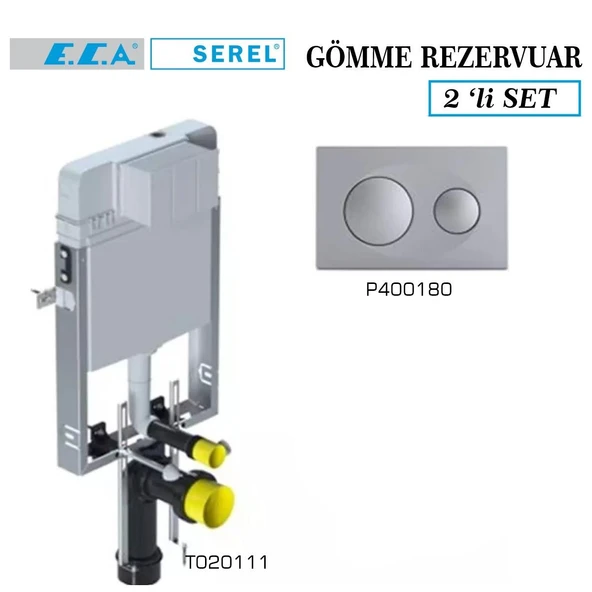 Serel Smooth Gömme Rezervuar 2'li Set (T020111+P400180) ürün görseli 1