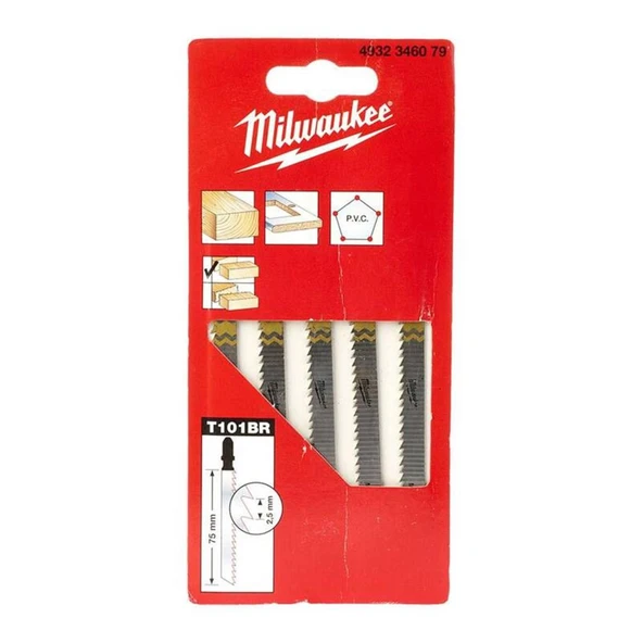 Milwaukee T101BR Ahşap Dekupaj Testere Bıçağı 5li Paket ürün görseli 1