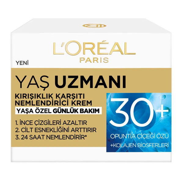 L'Oréal Paris Yaş Uzmanı 30+ Kırışıklık Karşıtı Nemlendirici Krem 50 ml ürün görseli 1