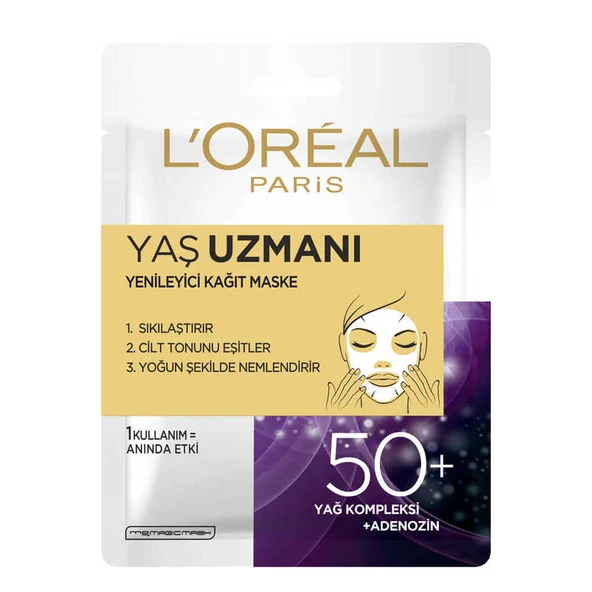 Loreal Age Expert 50+ Yenileyici Kağıt Maske ürün görseli 1