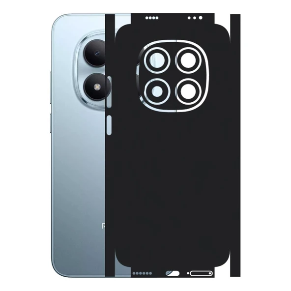 Redmi Note 15 Pro ile Uyumlu 360 Arka Kaplama(Kılıf Değildir!)   Mat Siyah ürün görseli 1