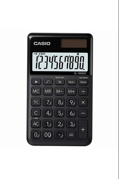 Sl-1000Sc-Bk Cep Tipi 10 Hane Siyah Hesap Makinesi ürün görseli 1