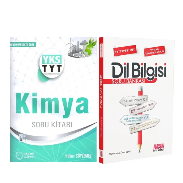 Palme TYT Kimya ve AKM Dil Bilgisi Soru Bankası Seti 2 Kitap ürün görseli 1