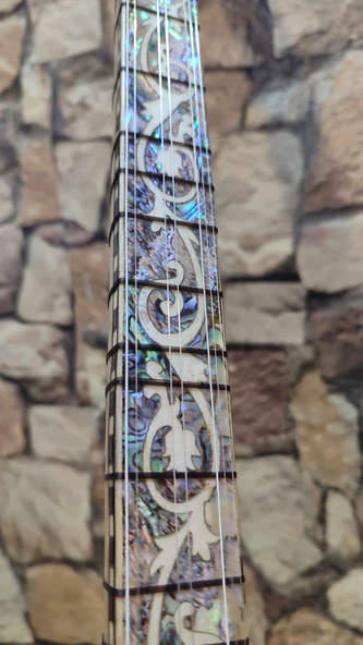 Kısa sap sedef klavye dut bağlama - Resim 3