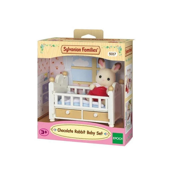 5017 Sylvanian Families, Çikolata Kulaklı Tavşan Bebek ve Yatağı , +3 yaş ürün görseli 1