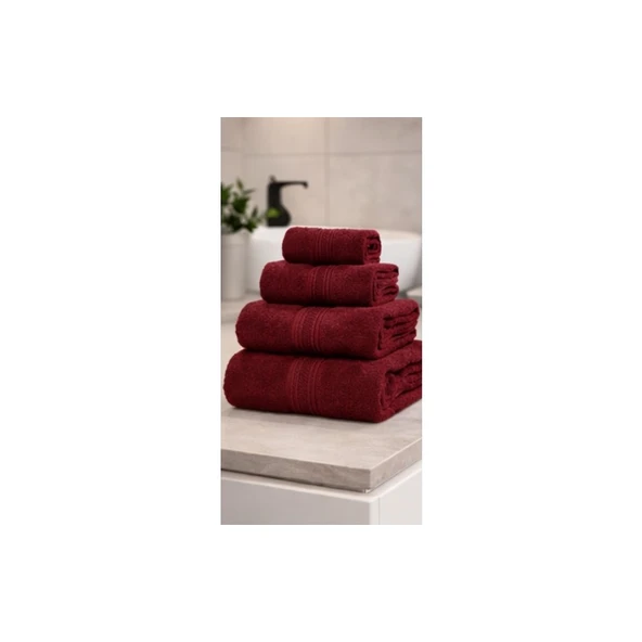 Özdilek Otel Serisi 6’lı El Yüz Havlusu 50X90 cm 550 gr %100 Pamuk Kırmızı ürün görseli 1