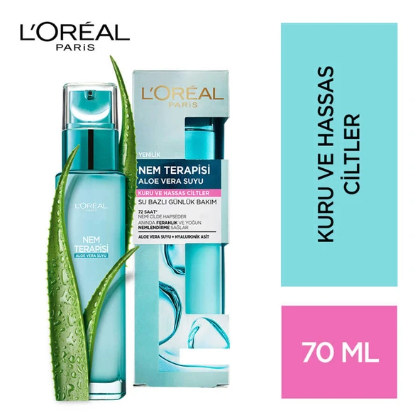 L'Oréal Paris Nem Terapisi Aloe Vera Suyu Kuru Ve Hassas Ciltler 70 ml ürün görseli 1