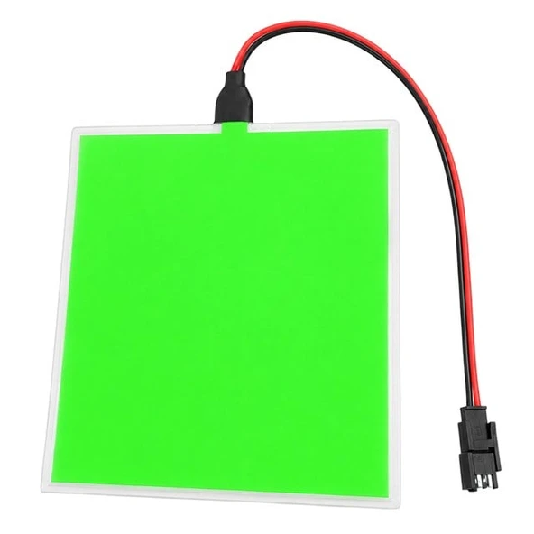 Powermaster PM-37726 100X100mm Elektrominesans (EL) 3V Led Panel Yeşil Aydınlatmalı Esnek Yapı ürün görseli 1