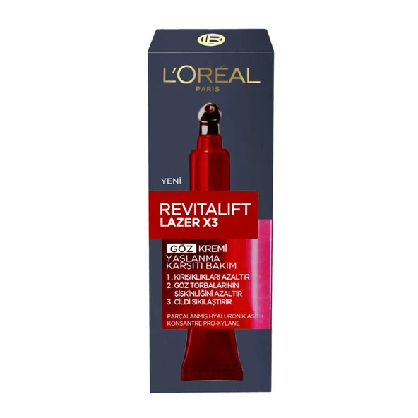 L'Oréal Paris Revitalift Lazer X3 Yaşlanma Karşıtı Göz Bakım Kremi 15 ml ürün görseli 1