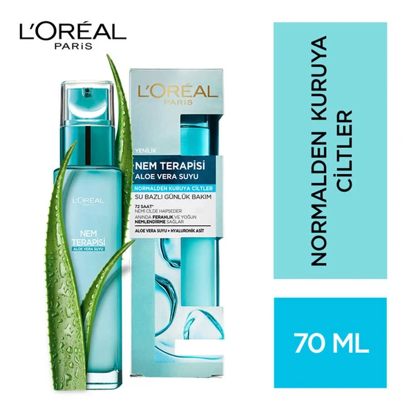 L'Oréal Paris Nem Terapisi Aloe Vera Suyu Normalden Kuruya Ciltler 70 ml ürün görseli 1