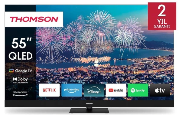 Thomson 55QG6C14 4K Ultra HD 55" 140 Ekran Uydu Alıcılı Google Smart QLED TV (TEŞHİR) ürün görseli 1