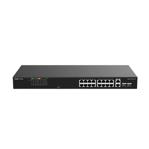 Ruijie Reyee RG-ES118FGS-LP 16 Port FE PoE 120W +2GE +2COMBO Yönetilemez Switch ürün görseli 1