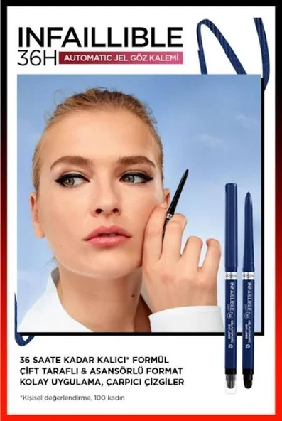 L'Oreal Paris Infaillable Automatic Jel Eyeliner 007 - Resim 3