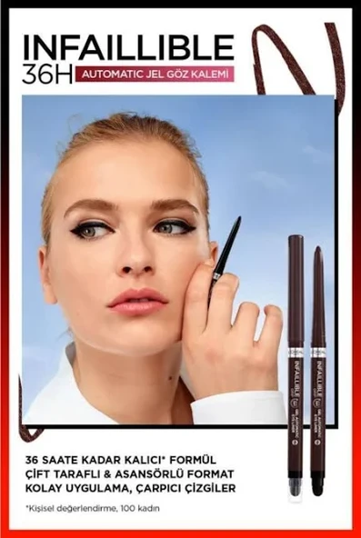 L'Oreal Paris Infaillable Automatic Jel Eyeliner 004 - Resim 2