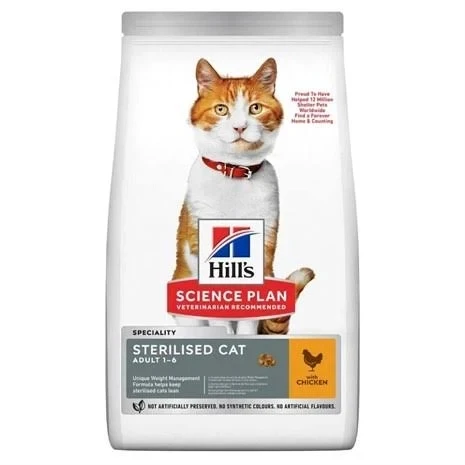 Hill's Science Plan Tavuklu 3 kg Kısırlaştırılmış Yetişkin Kuru Kedi Maması ürün görseli 1