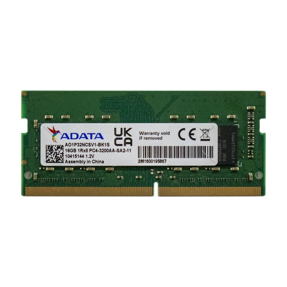 ADATA 16GB DDR4 3200 MHZ NB SODIMM BELLEK (2EL) ürün görseli 1