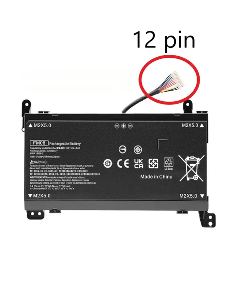 HP Omen 17-AN038NF Batarya Pil 12 pin ürün görseli 1