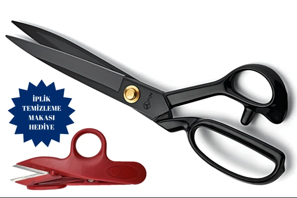 Pin-1104 Siyah Saplı Somunlu Kumaş Kesim Makası – 10″ (26 cm) | PIN-10-10" ürün görseli 1