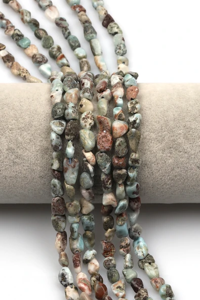 Larimar Doğal Taş Dizi 6 x 9 mm Mercimek Kesim - DZ-1267 ürün görseli 1