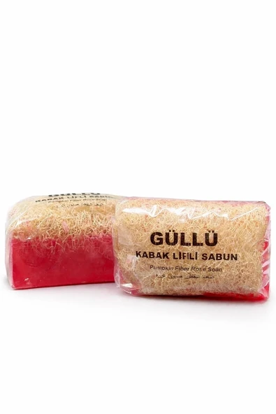 Saf(1.Kalite) Güllü Kabak Lifli Sabun - 100g ürün görseli 1