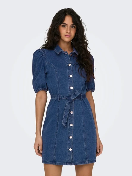 Only Vıbbe Regular Fit Kadın Jean Elbise 15304123 ürün görseli 1