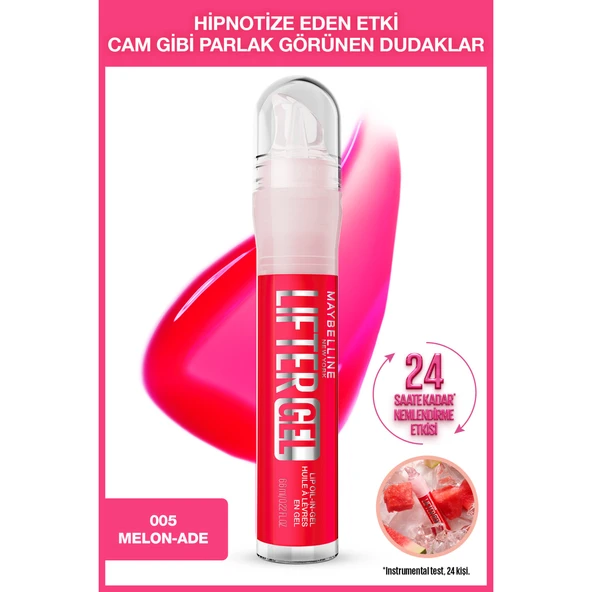 Maybelline New York Lifter Gel Ekstra Parlak ve Nemlendirici Dudak Parlatıcısı - 05 Melon Ade ürün görseli 1