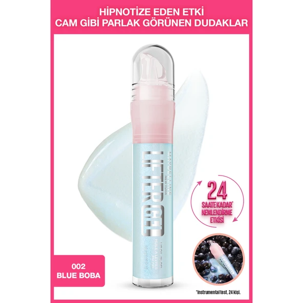 Maybelline New York Lifter Gel Ekstra Parlak ve Nemlendirici Dudak Parlatıcısı - 02 Blue Boba ürün görseli 1
