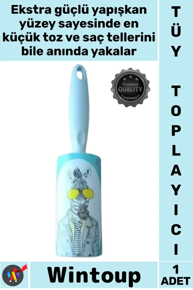 #TüyToplayıcı Temizlik Aparatı Ergonomik Saplı Evcil Hayvan Kedi Köpek Kıyafet Tüy Toplama Rulosu ürün görseli 1