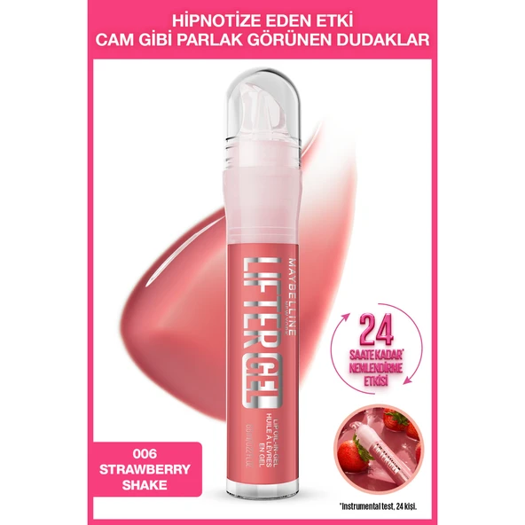 Maybelline New York Lifter Gel Ekstra Parlak ve Nemlendirici Dudak Parlatıcısı - 06 Strawberry Shake ürün görseli 1