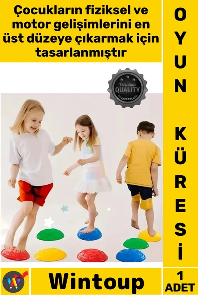 #Oyun Anaokulu Eğitici Spor Oyun Gelişim Çocuk Yarım Küre Denge Koordinasyon Adası 6'lı Set ürün görseli 1