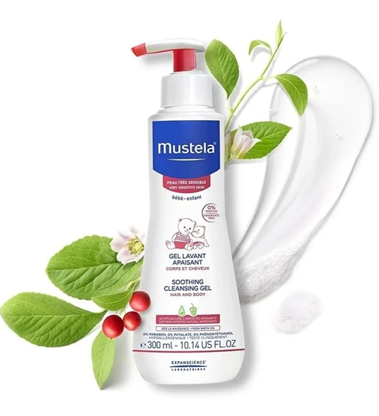 Mustela Soothing Cleansing Gel Hair and Body 300 ml - Hassas Ciltler için ürün görseli 1