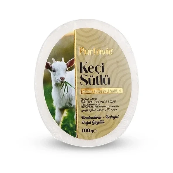Saf(1.Kalite) Keçi sütlü sabunu-100g ürün görseli 1