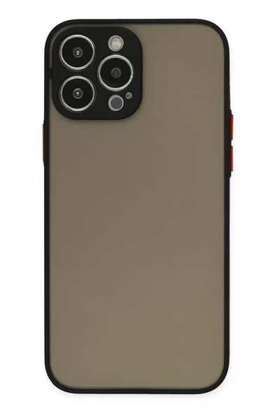 Newface Apple iPhone 13 Pro Max Kılıf Montreal Silikon Kapak - Siyah ürün görseli 1