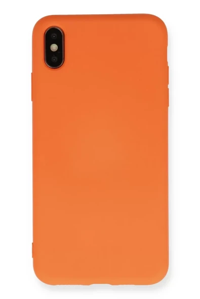 Newface Apple iPhone X Kılıf Nano içi Kadife Silikon - Turuncu ürün görseli 1