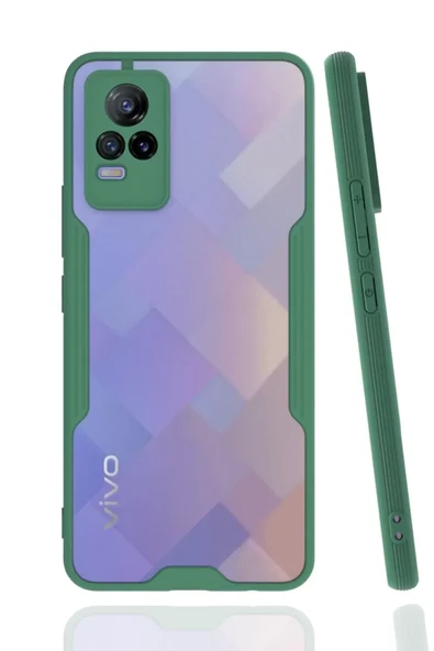 Newface Vivo V21e Kılıf Platin Silikon - Yeşil ürün görseli 1