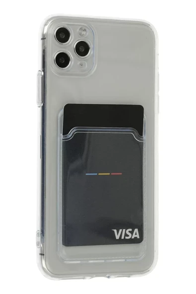 Newface Apple iPhone 11 Pro Max Kılıf Kart Şeffaf Silikon - Şeffaf ürün görseli 1
