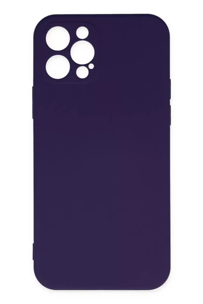 Newface Apple iPhone 12 Pro Max Kılıf Nano içi Kadife Silikon - Mor ürün görseli 1
