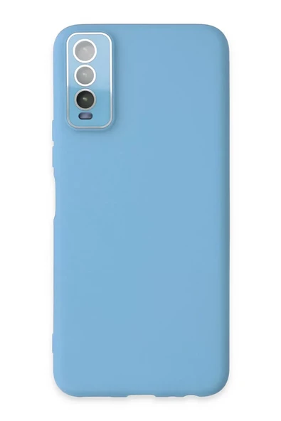 Newface Vivo Y11S Kılıf Lansman Glass Kapak - Mavi ürün görseli 1