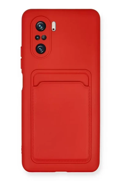 Newface Xiaomi Mi 11i Kılıf Kelvin Kartvizitli Silikon - Kırmızı ürün görseli 1